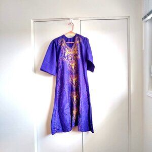 vintage 80s purple silk beaded embroidered gown NWOT 🎈HOST PICK 🎈